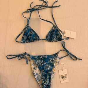 SOLID & STRIPED Irish Reversible Bikini French Blue